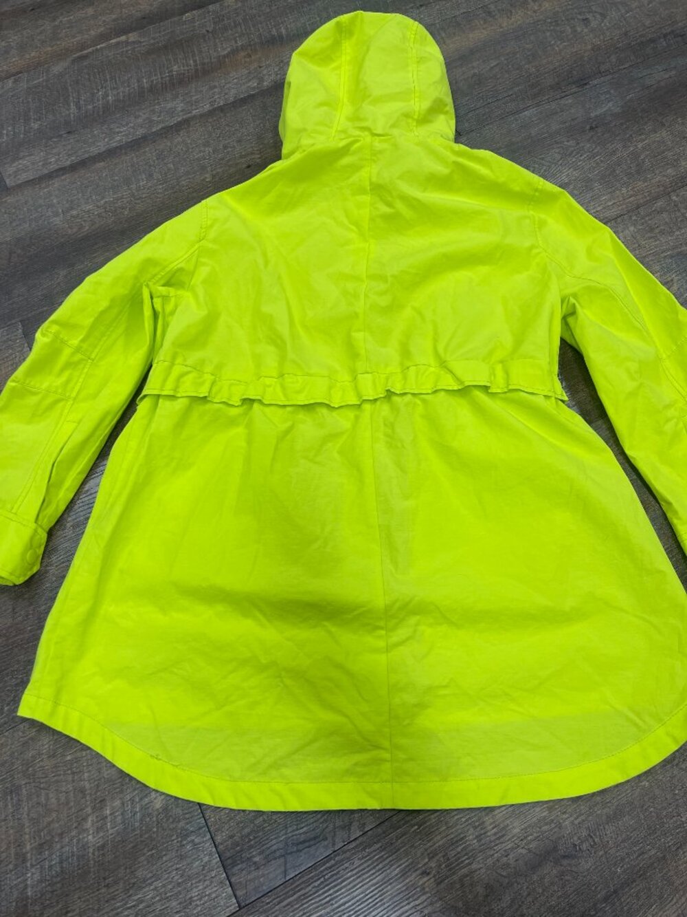 J.Crew Neon Yellow Hooded Anorak Little Nightmares Inspired Raincoat MP - Picture 9 of 9